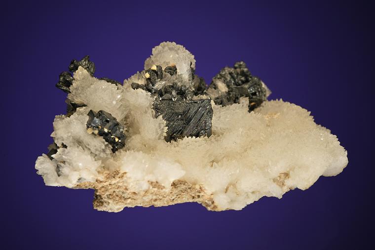 ACANTHITE on CALCITE